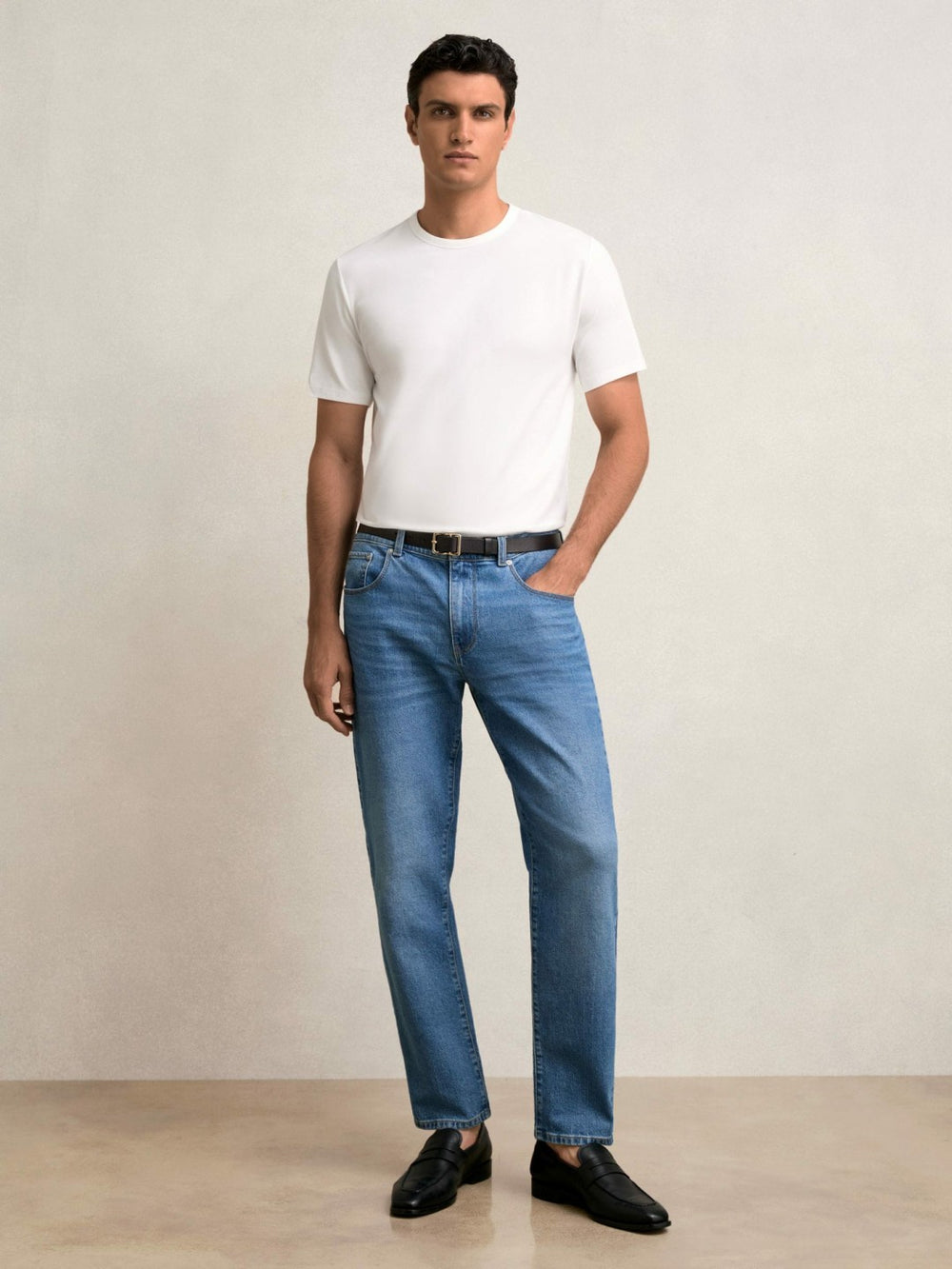 Reiss | Stretch-Cotton Crew-Neck T-Shirt in White