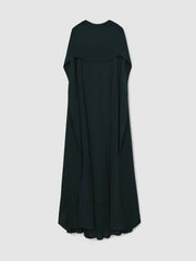 Reiss | Petite Crepe Cape Maxi Dress in Teal Green