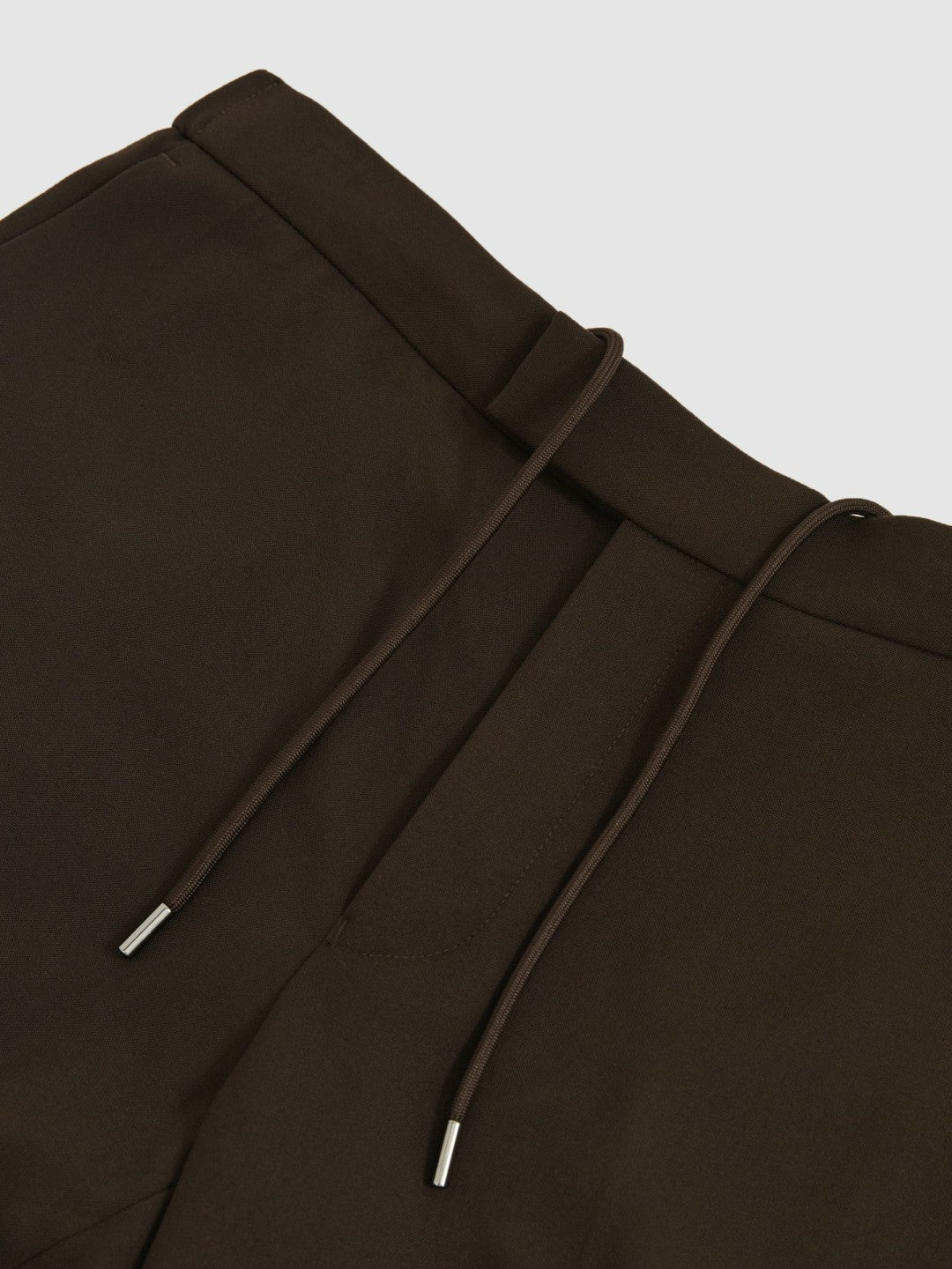Reiss | Slim-Fit Internal-Drawstring Trousers in Brown
