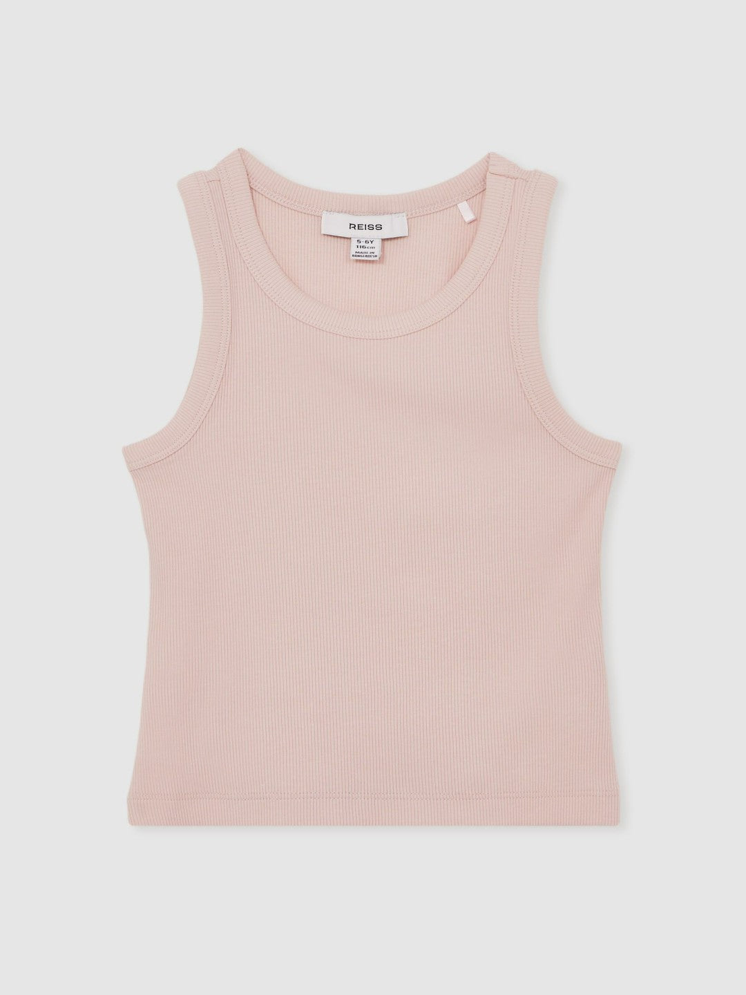 Reiss | 9-13 yrs Stretch-Cotton Ribbed Vest in Pink
