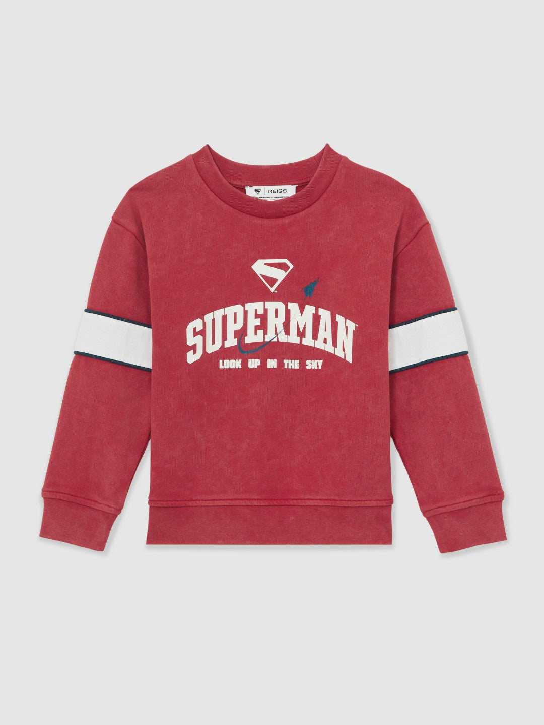 Reiss | 13-14 yrs Superman Cotton Logo Sweatshirt in Red