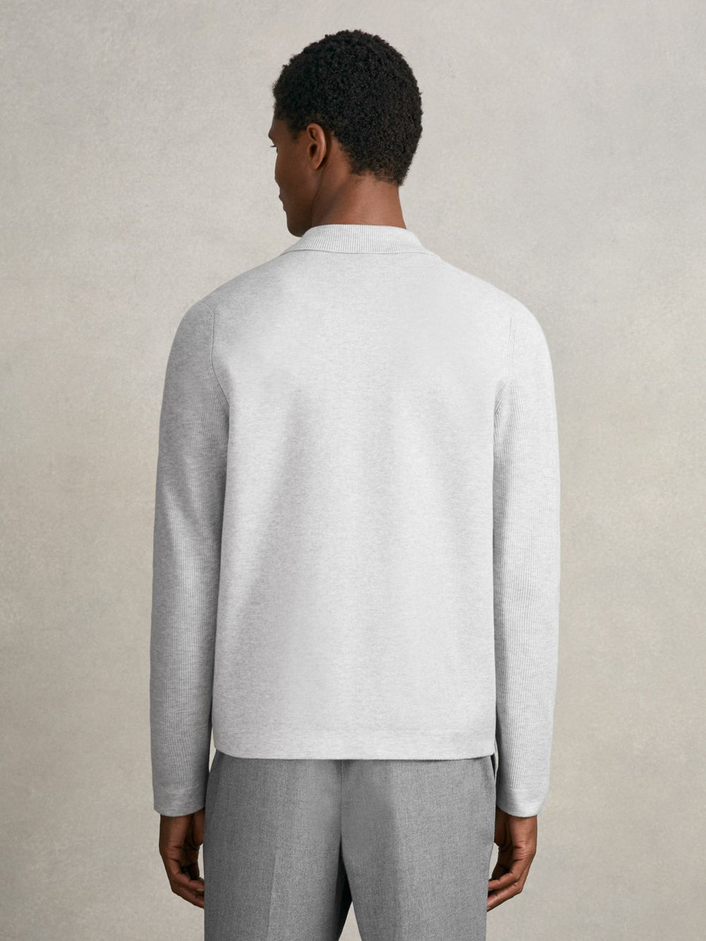Reiss | Four-Pocket Zip-Through Cardigan in Soft Grey