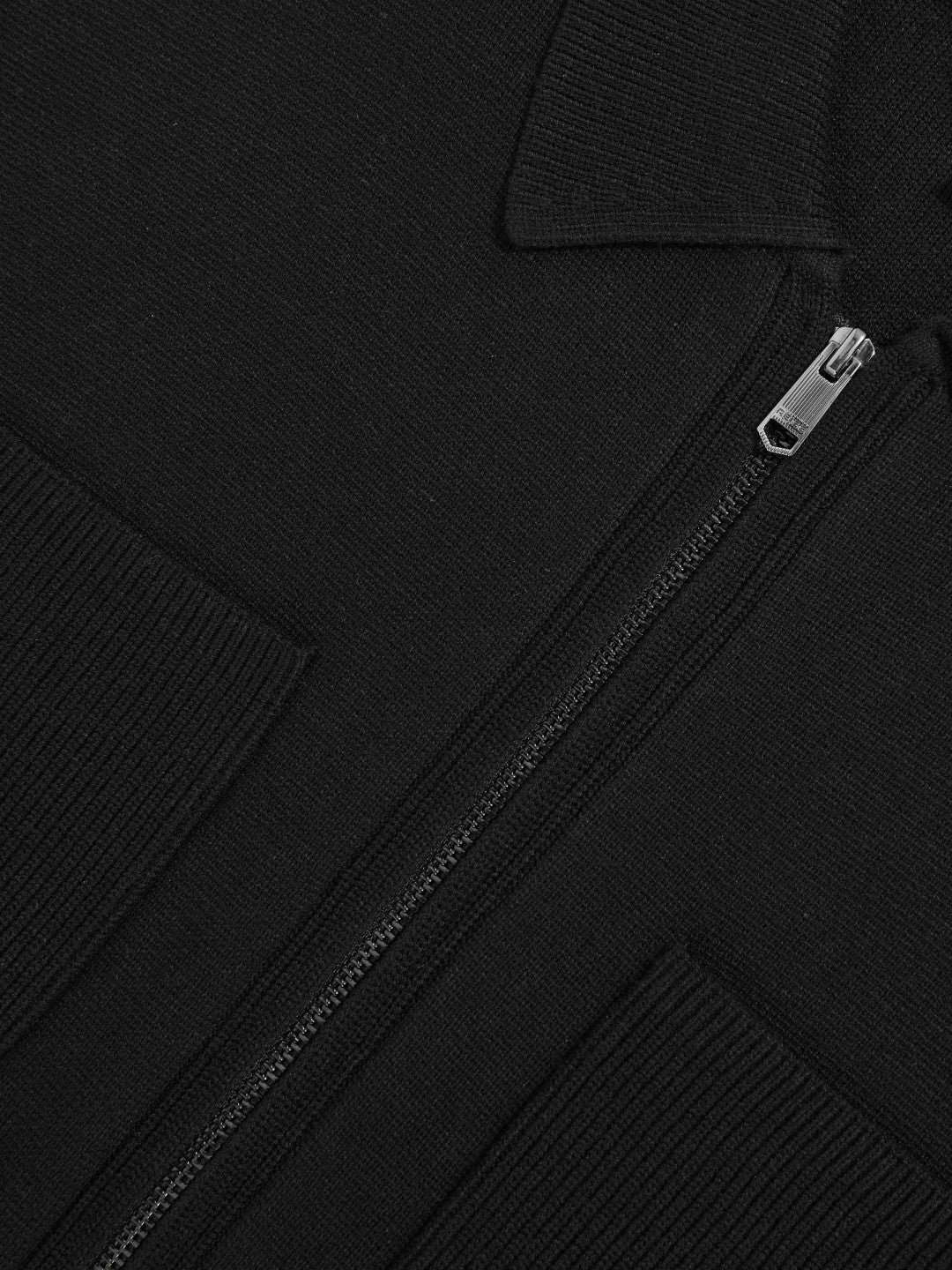Reiss | Four-Pocket Zip-Through Cardigan in Black