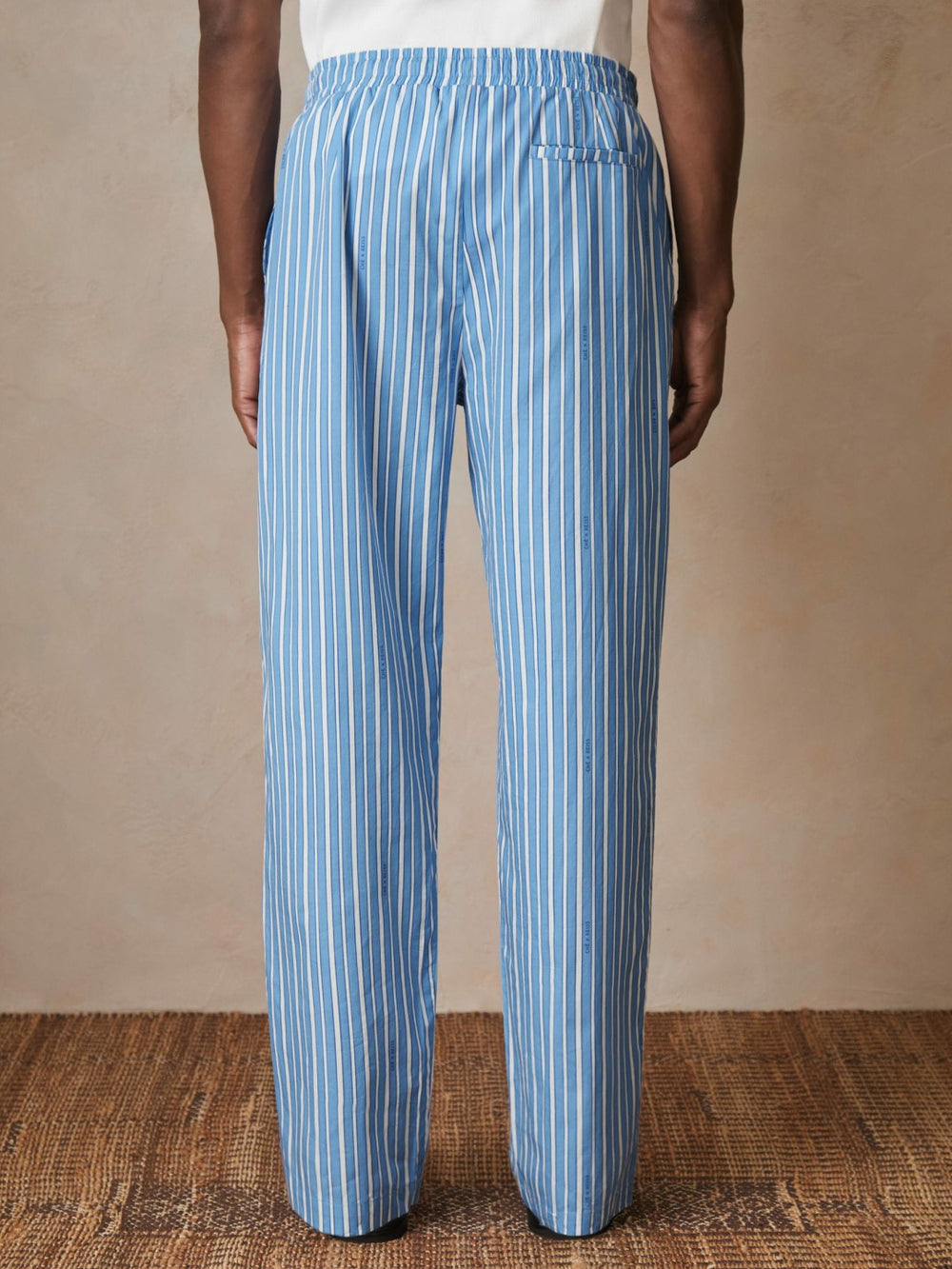 Reiss | | Ché Poplin Stripe Trousers in Bright Blue/White