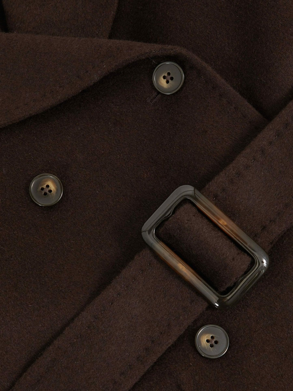 Reiss | 13-14 yrs Double-Breasted Blindseam Wool-Blend Coat in Chocolate Brown
