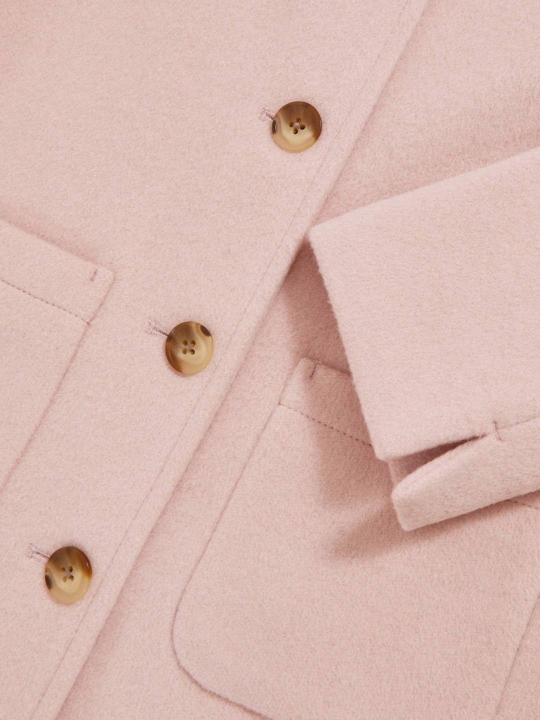 Reiss | 3-9 yrs Wool-Blend Single-Breasted Coat in Pink