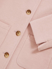 Reiss | 3-9 yrs Wool-Blend Single-Breasted Coat in Pink