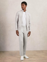 Reiss | Tapered Knitted Trousers in Soft Grey