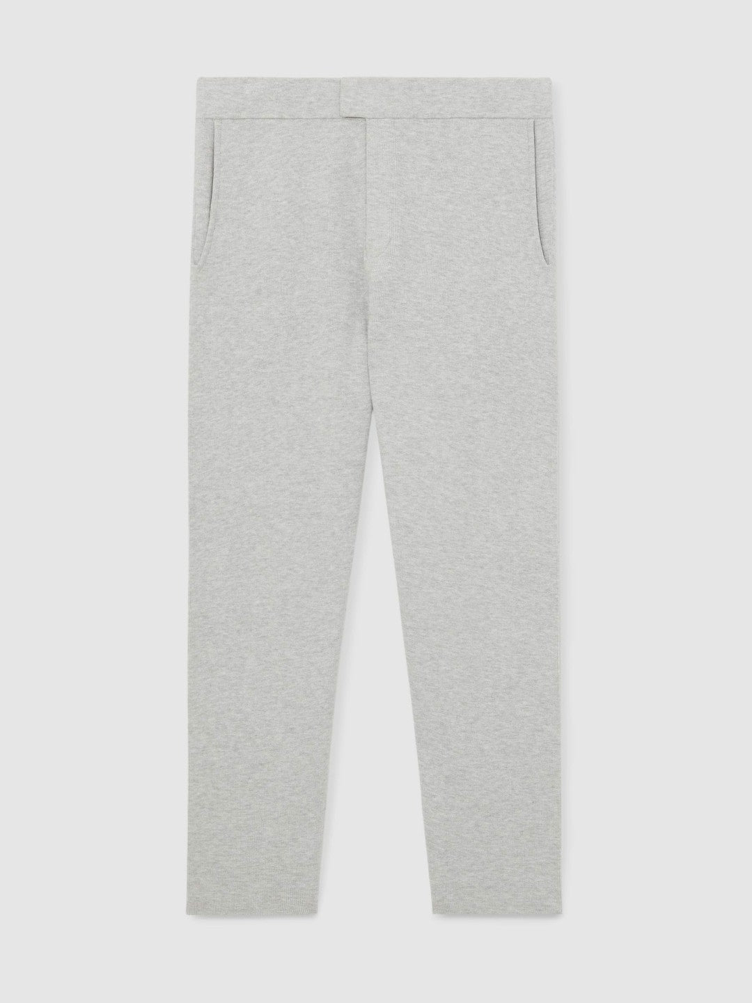 Reiss | Tapered Knitted Trousers in Soft Grey