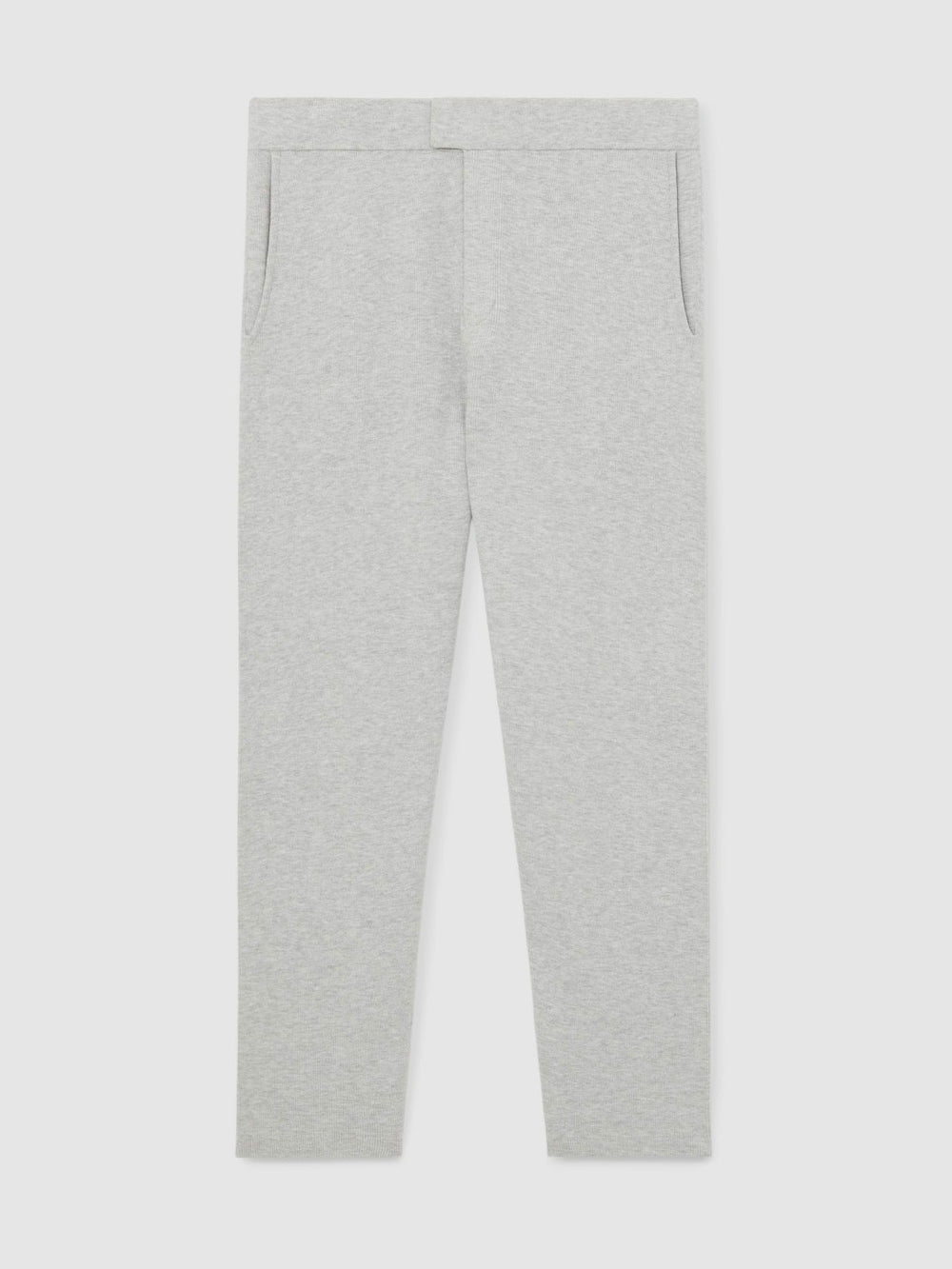Reiss | Tapered Knitted Trousers in Soft Grey