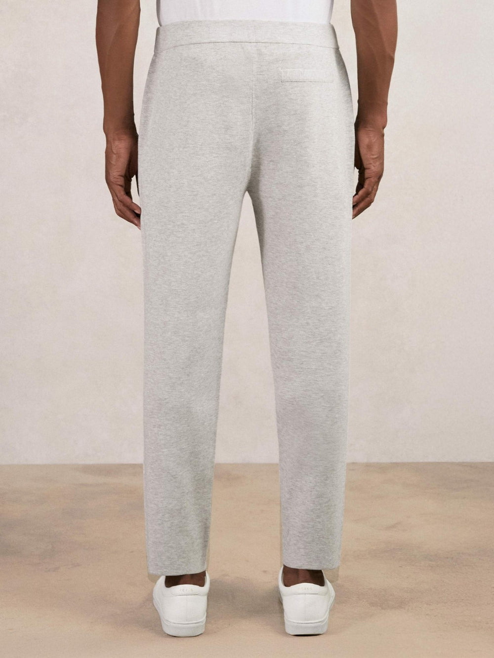 Reiss | Tapered Knitted Trousers in Soft Grey