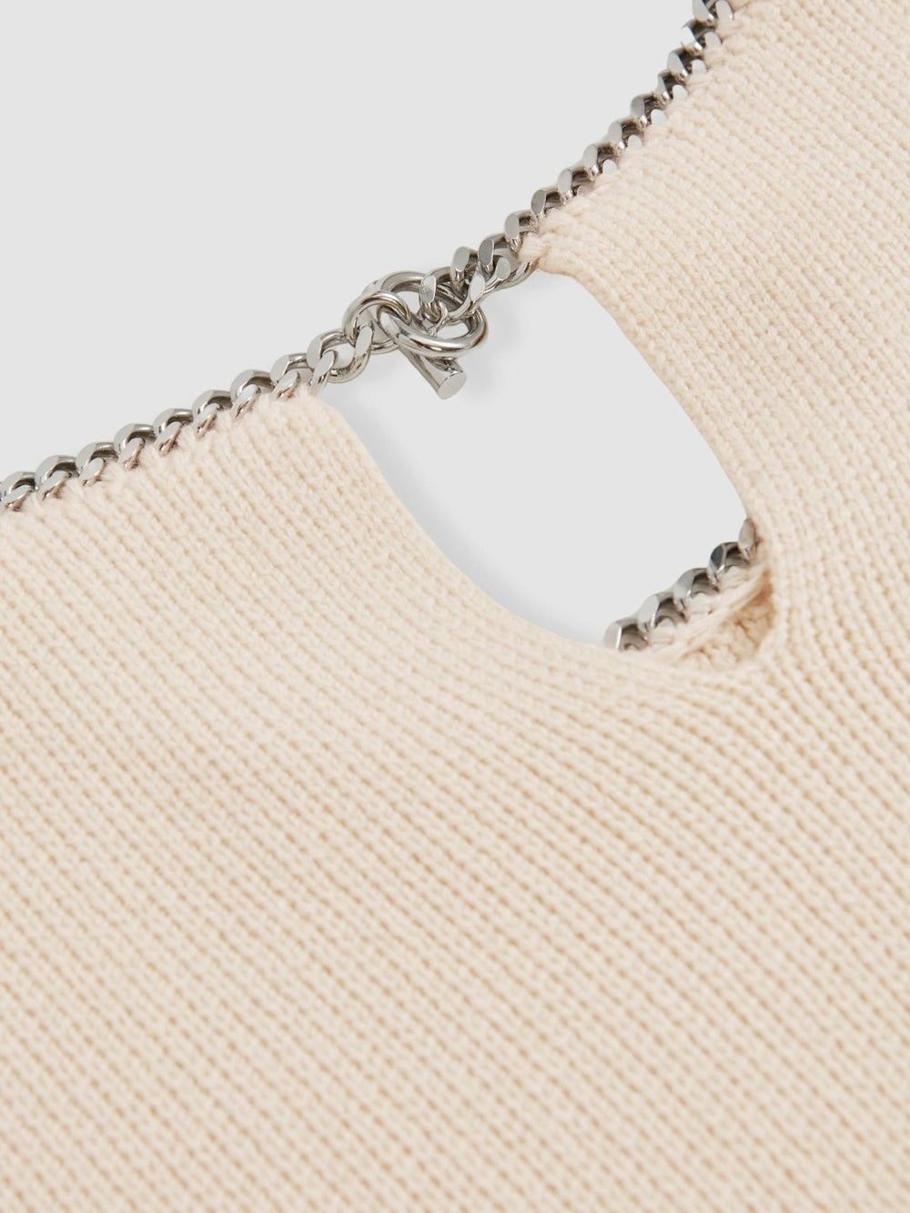 Reiss | Wool-Blend Necklace-Trim Jumper with Cashmere in Cream