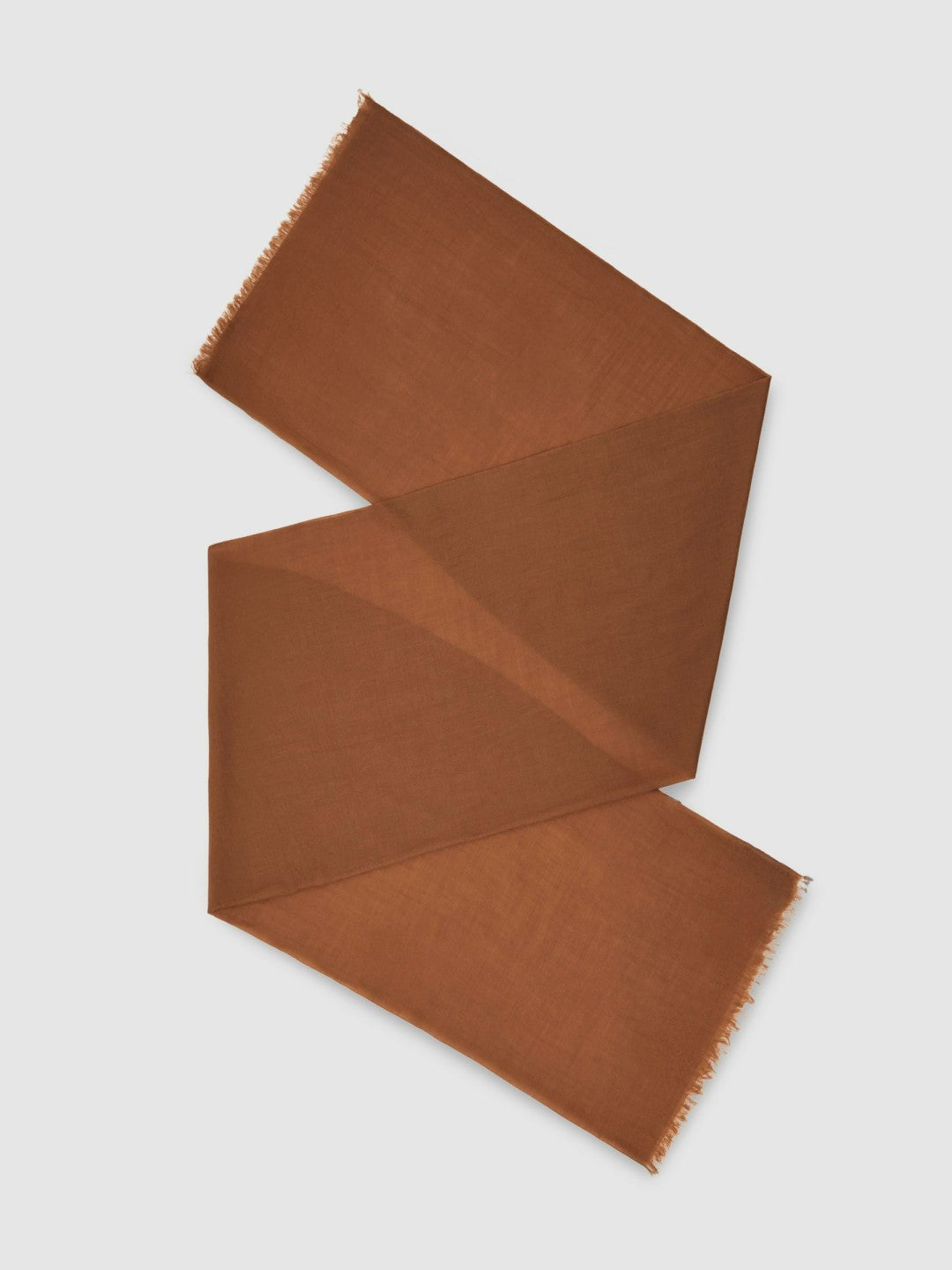Reiss | Wool-Cashmere Lightweight Scarf in Camel