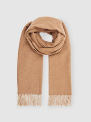 Reiss | Wool-Cashmere Scarf in Taupe