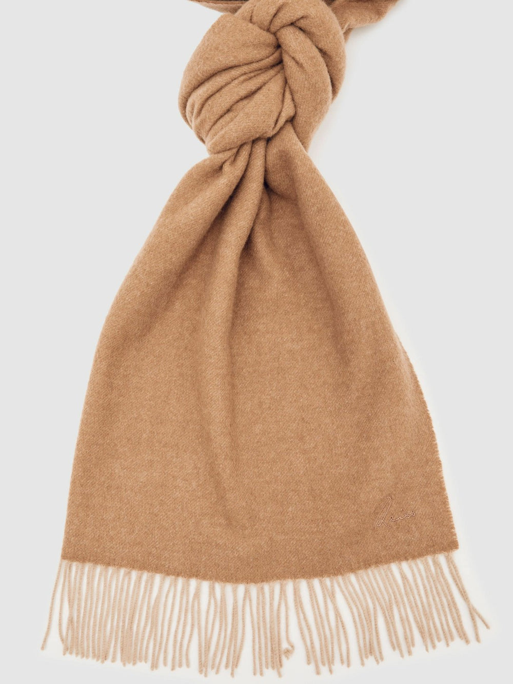 Reiss | Wool-Cashmere Scarf in Taupe