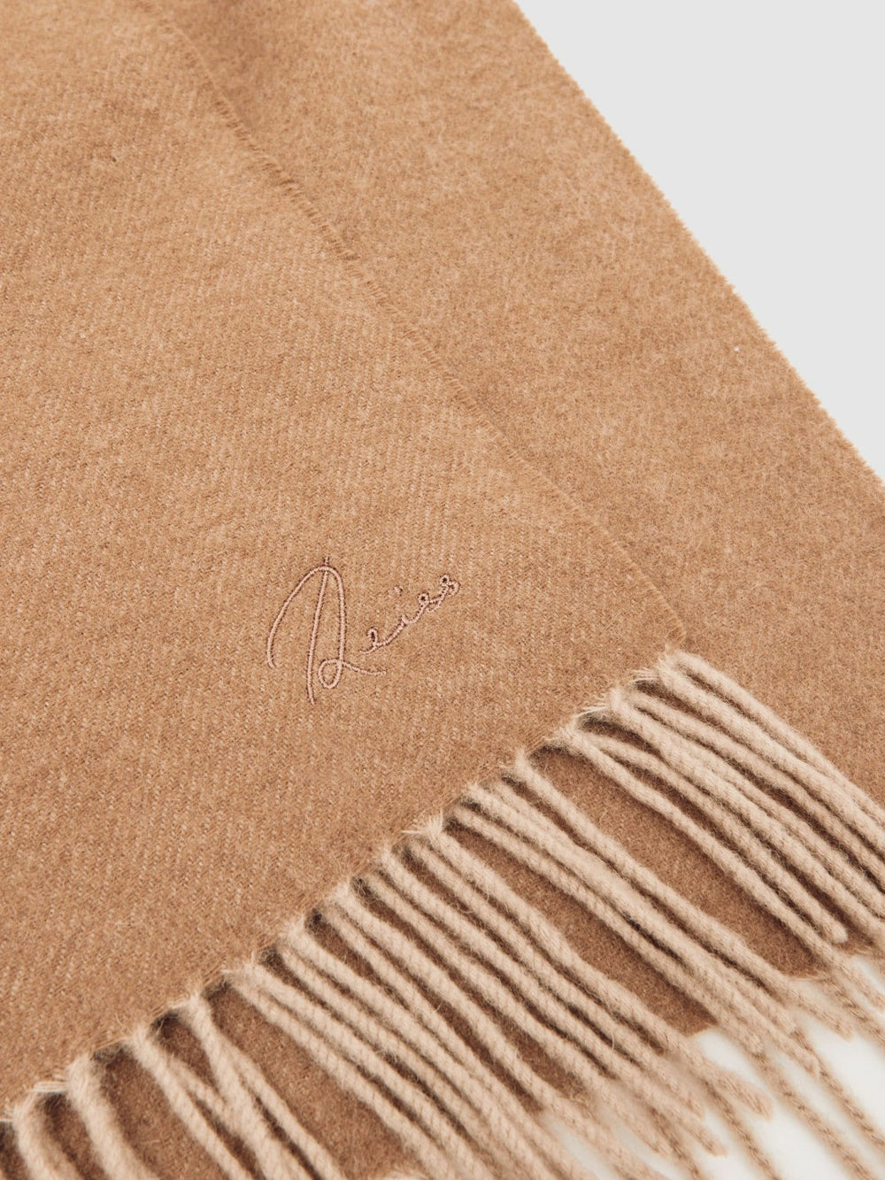 Reiss | Wool-Cashmere Scarf in Taupe