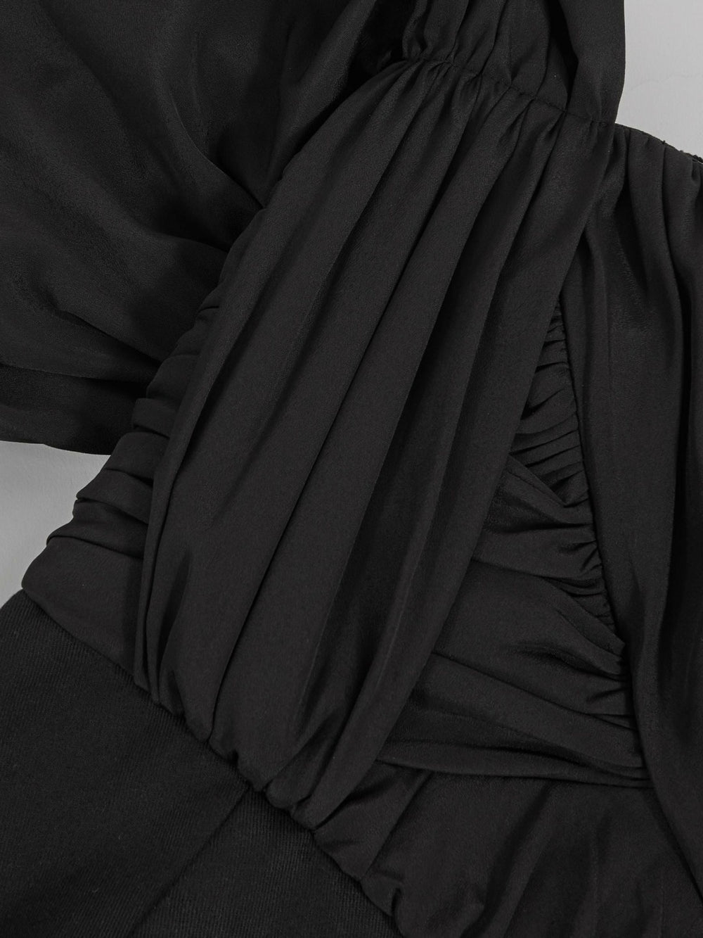 Reiss | Bardot Sculpted Bodice Midi Dress With Linen in Black