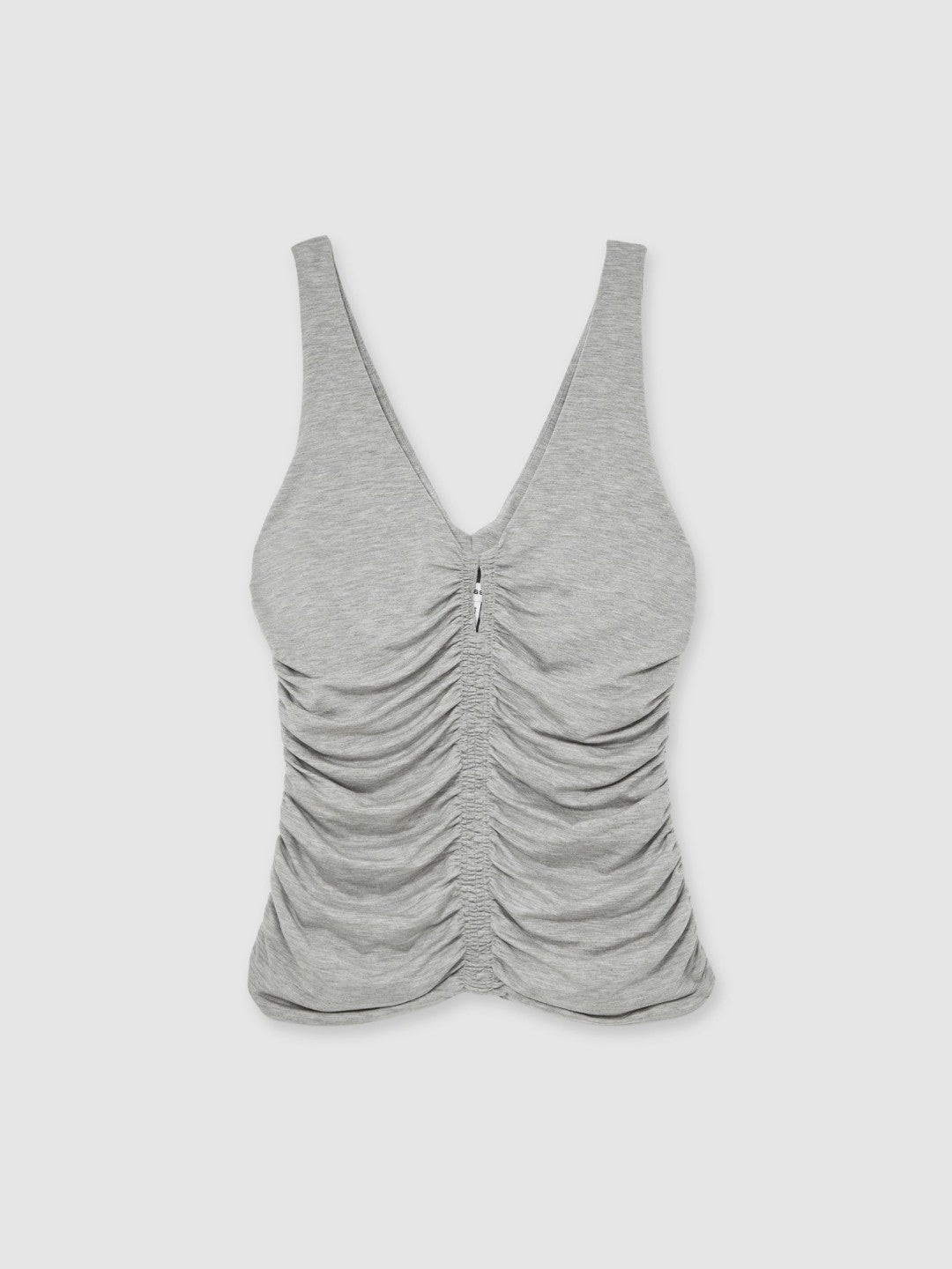 Reiss | Stretch Lyocell Jersey Ruched Vest in Silver Grey