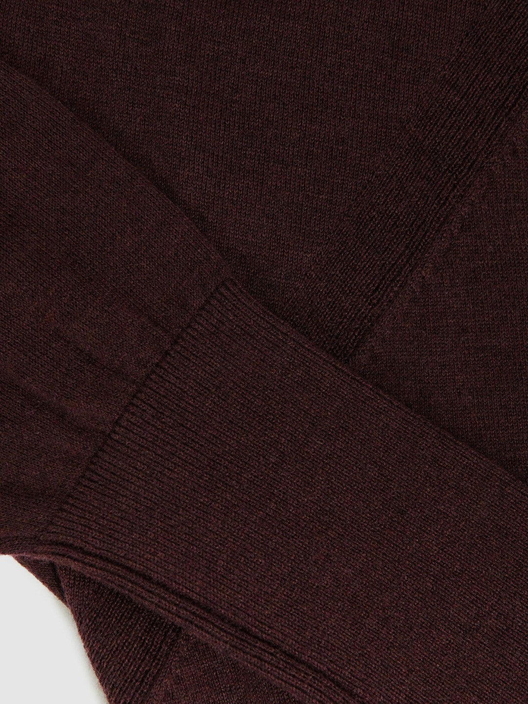 Reiss | Wool Scarf-Tie Draped Jumper in Burgundy