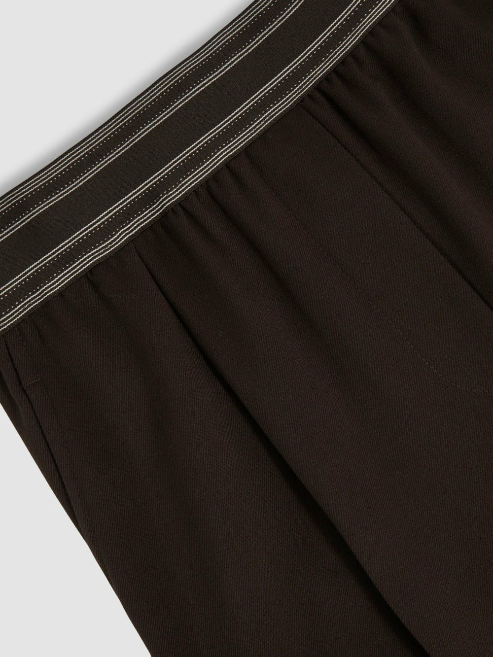 Reiss | Wide-Leg Contrast-Waistband Trousers in Chocolate Brown