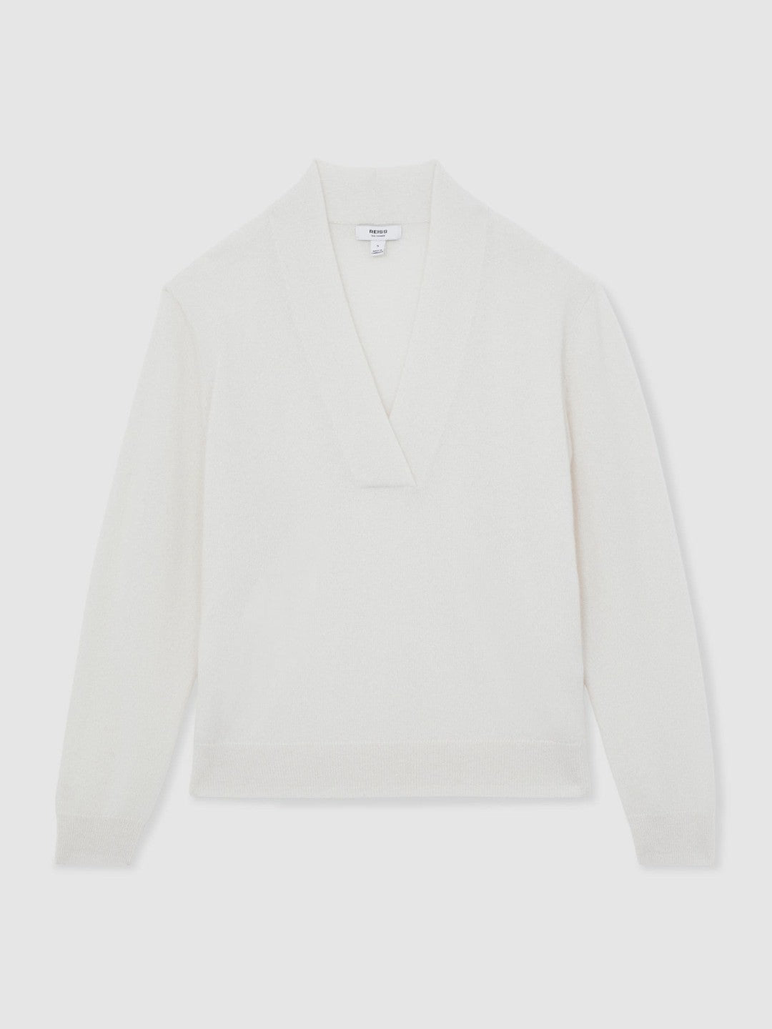 Reiss | Cashmere V-Neck Jumper in Cream