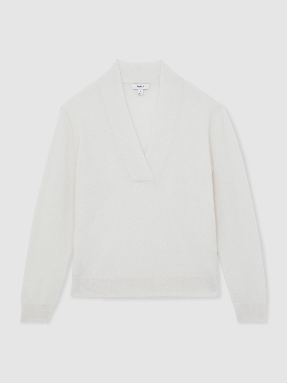 Reiss | Cashmere V-Neck Jumper in Cream