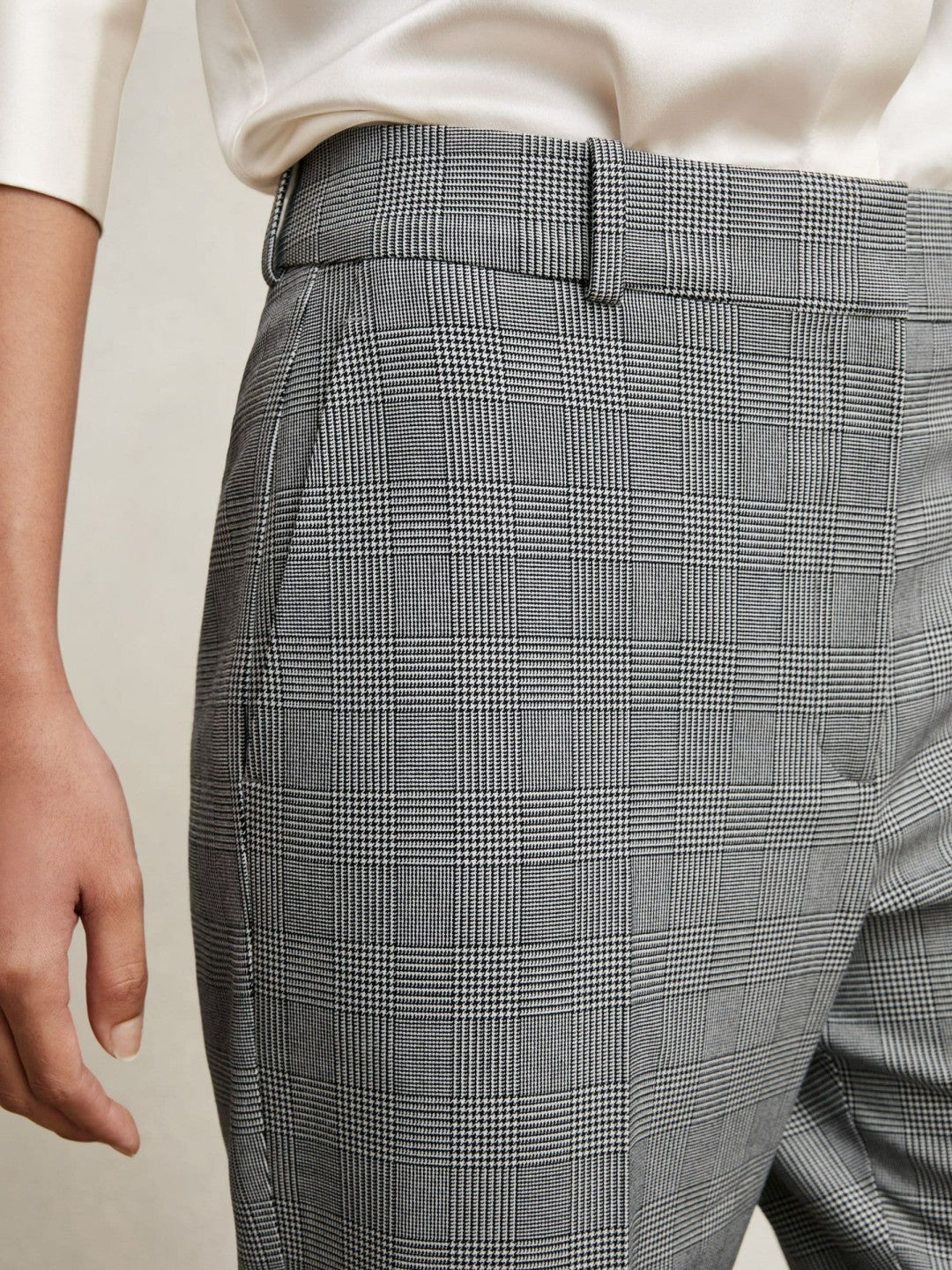 Reiss | Check Slim-Fit Suit Trousers in Grey