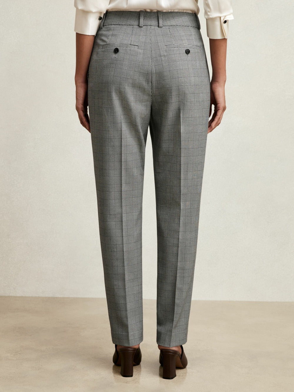 Reiss | Check Slim-Fit Suit Trousers in Grey