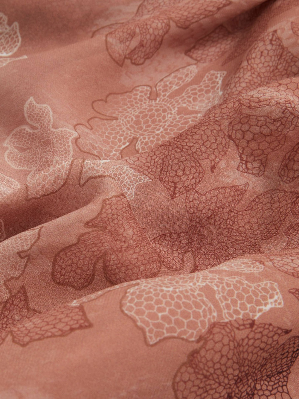 Reiss | Chiffon Floral Cape Maxi Dress in Pale Pink