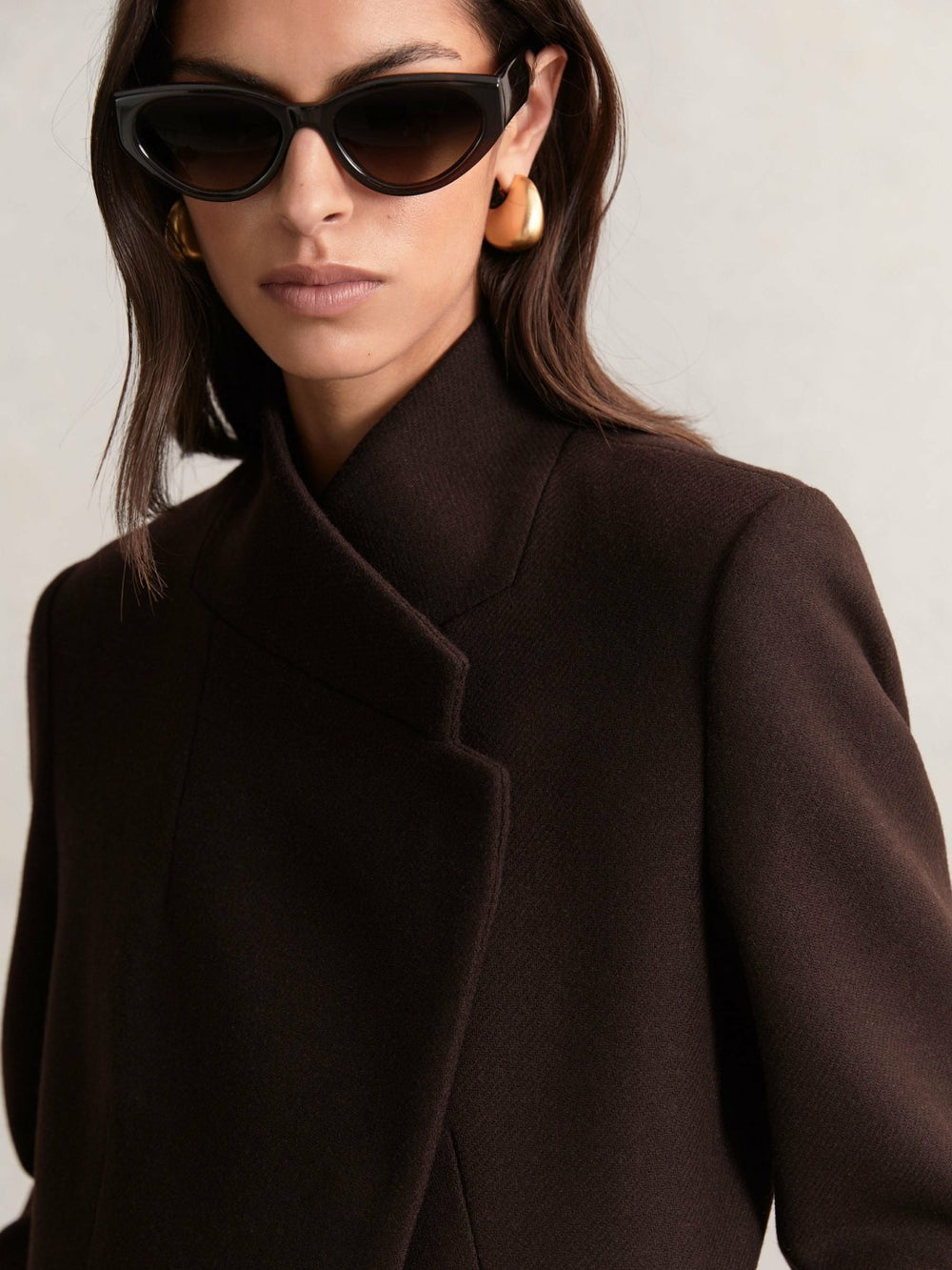 Reiss | Coat in Chocolate Brown
