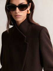 Reiss | Coat in Chocolate Brown