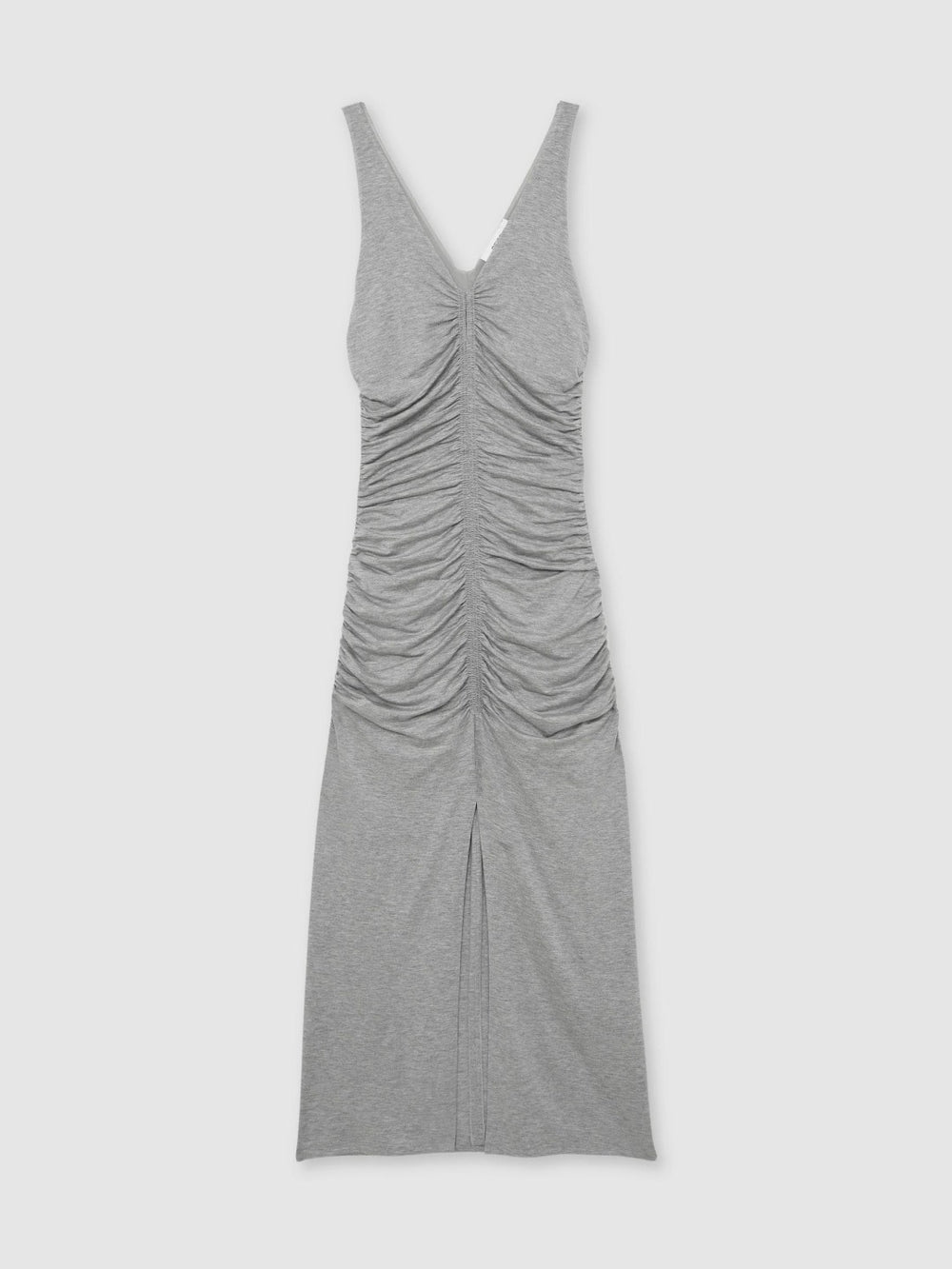 Reiss | Stretch-Modal Ruched Jersey Dress in Grey