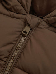 Reiss | 9-13 yrs Short Hooded Puffer Coat in Chocolate