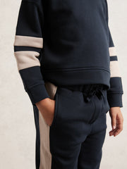 Reiss | Cotton-Blend Joggers and Hoodie Set in Navy