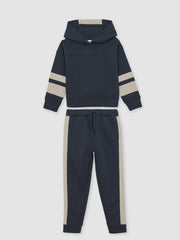 Reiss | Cotton-Blend Joggers and Hoodie Set in Navy
