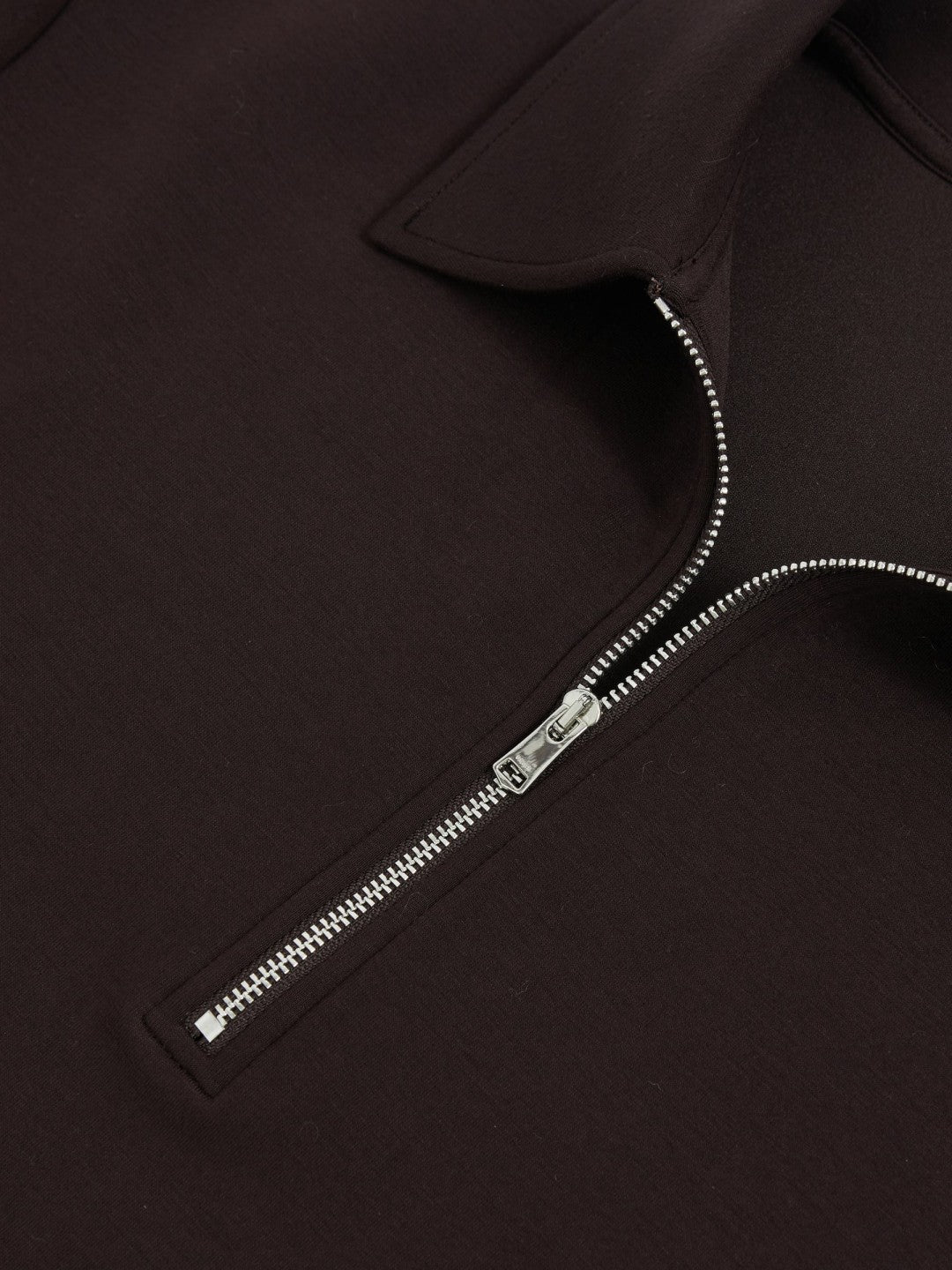 Reiss | Short-Sleeve Half-Zip Sweatshirt in Plum Purple