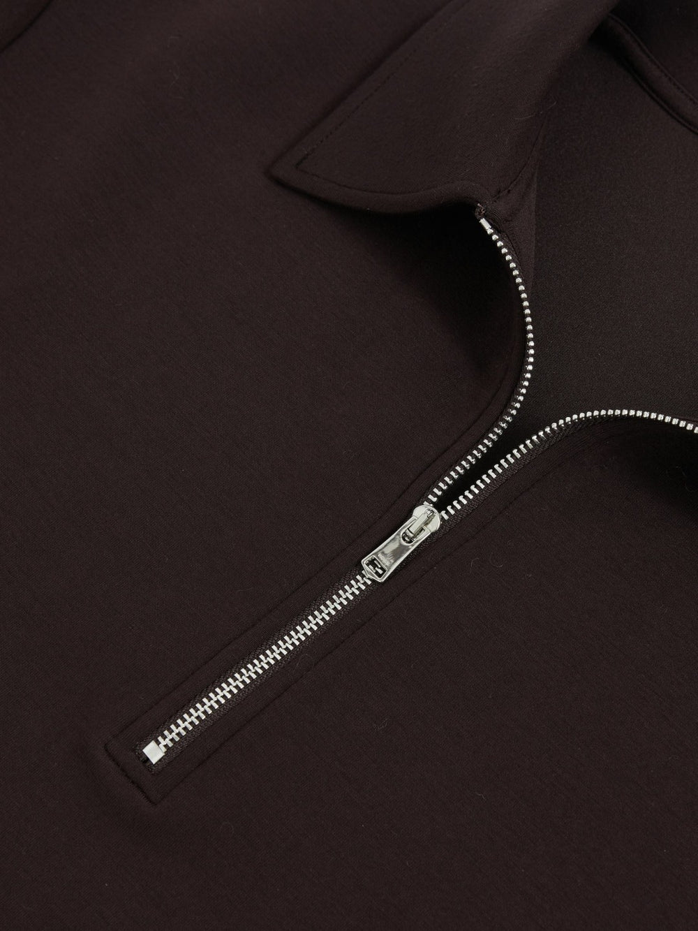 Reiss | Short-Sleeve Half-Zip Sweatshirt in Plum Purple