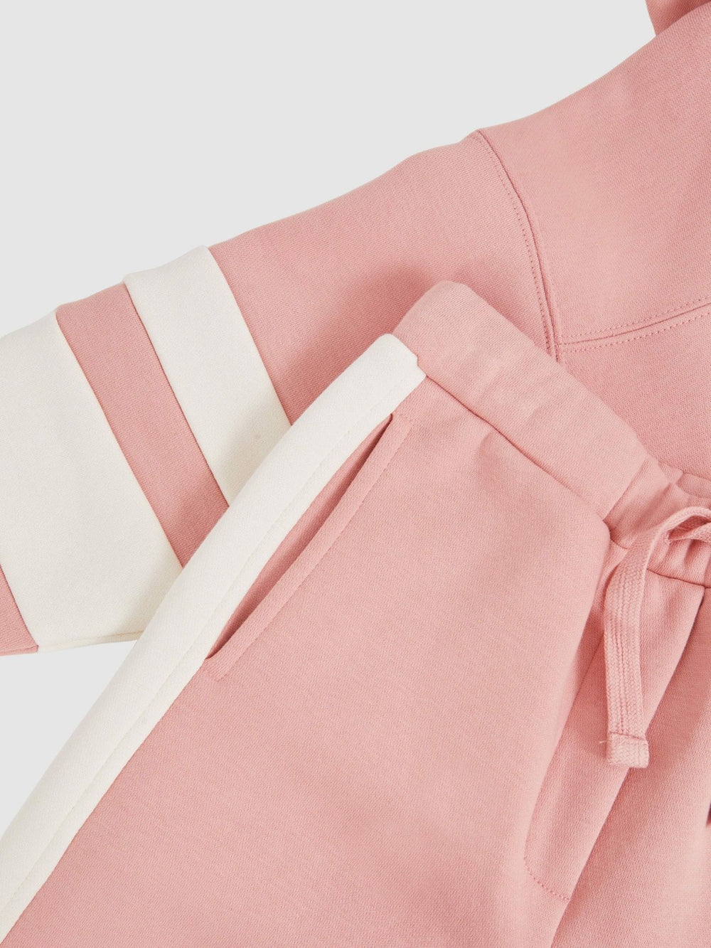 Reiss | Cotton-Blend Joggers and Hoodie Set in Rose