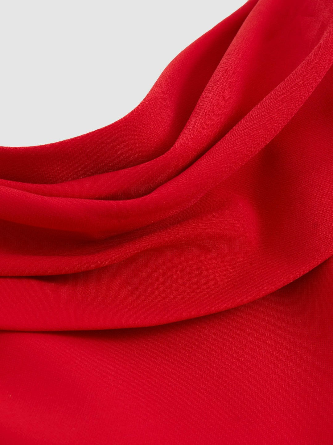 Reiss | Structured Strapless Wide-Leg Jumpsuit in Red
