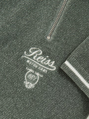 Reiss | 3-9 yrs Chenille Tipped Motor Cars Polo Shirt in Dark Sage Green/White