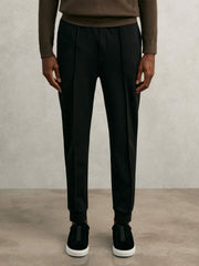 Reiss | Interlock Drawstring Joggers in Black
