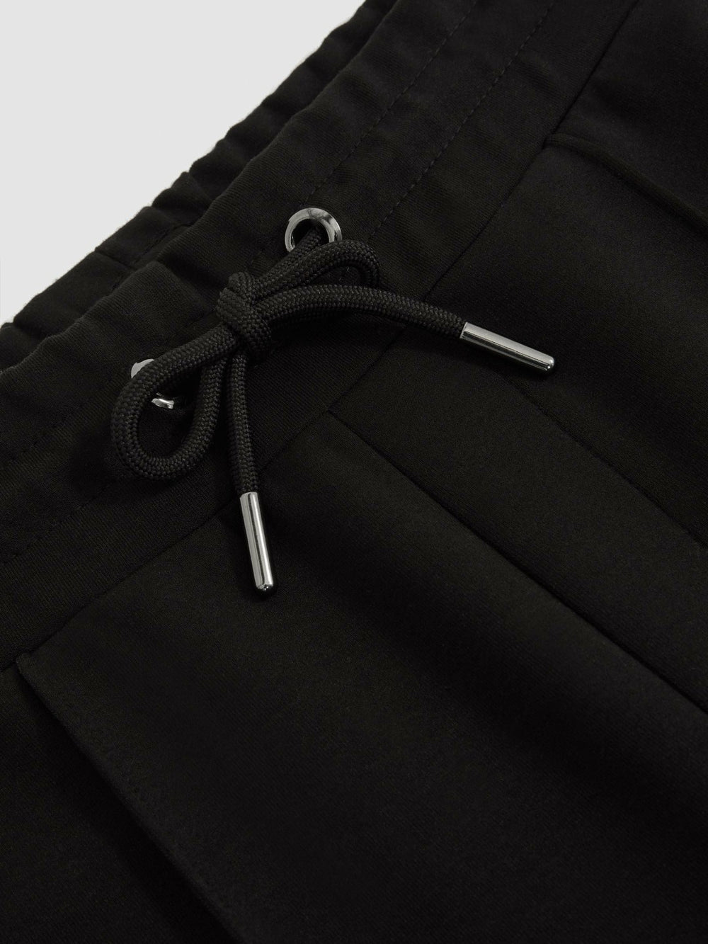 Reiss | Interlock Drawstring Joggers in Black