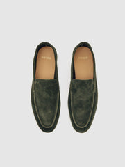 Reiss | Suede Slip-On Loafers in Forest Green