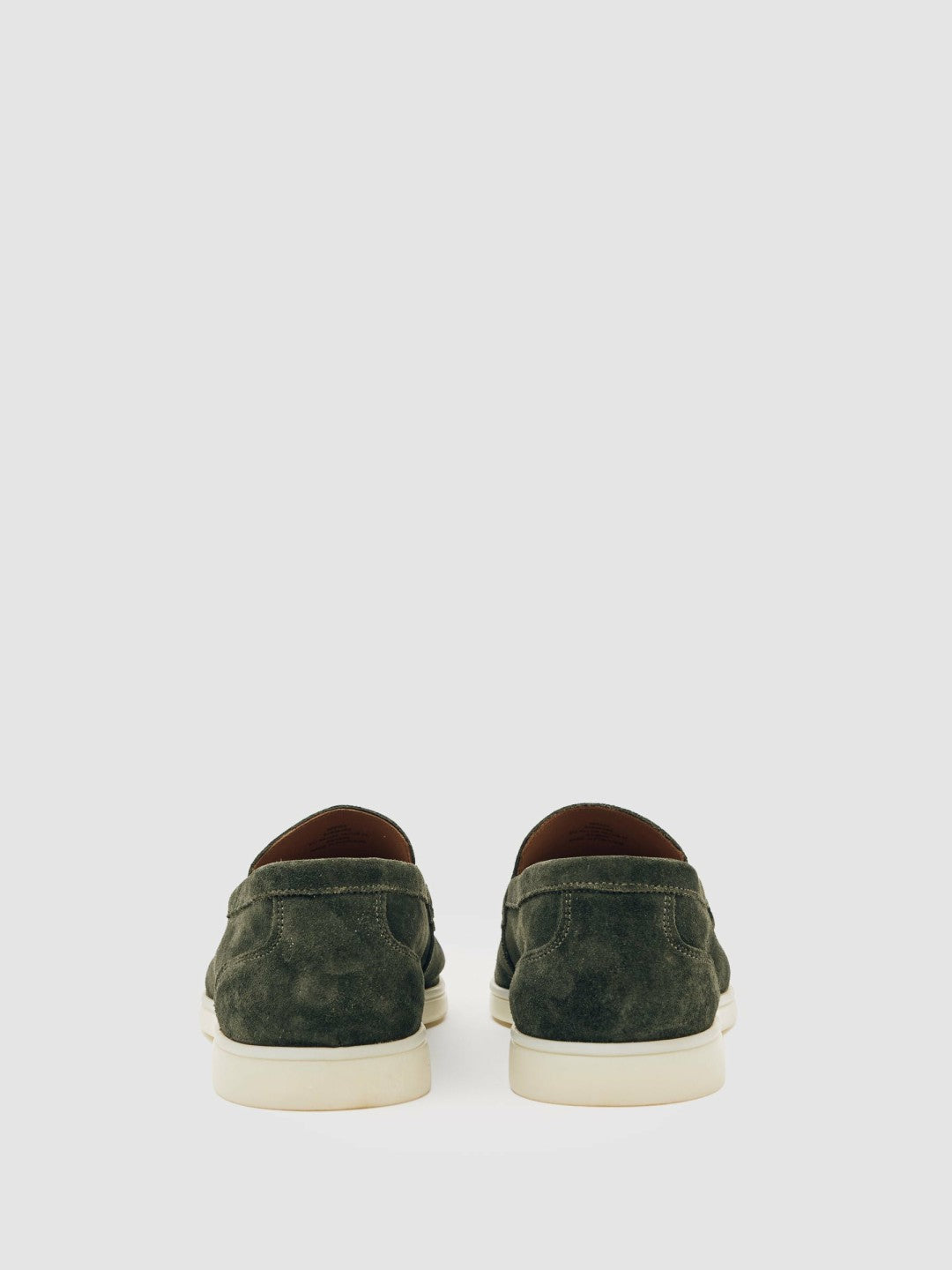 Reiss | Suede Slip-On Loafers in Forest Green