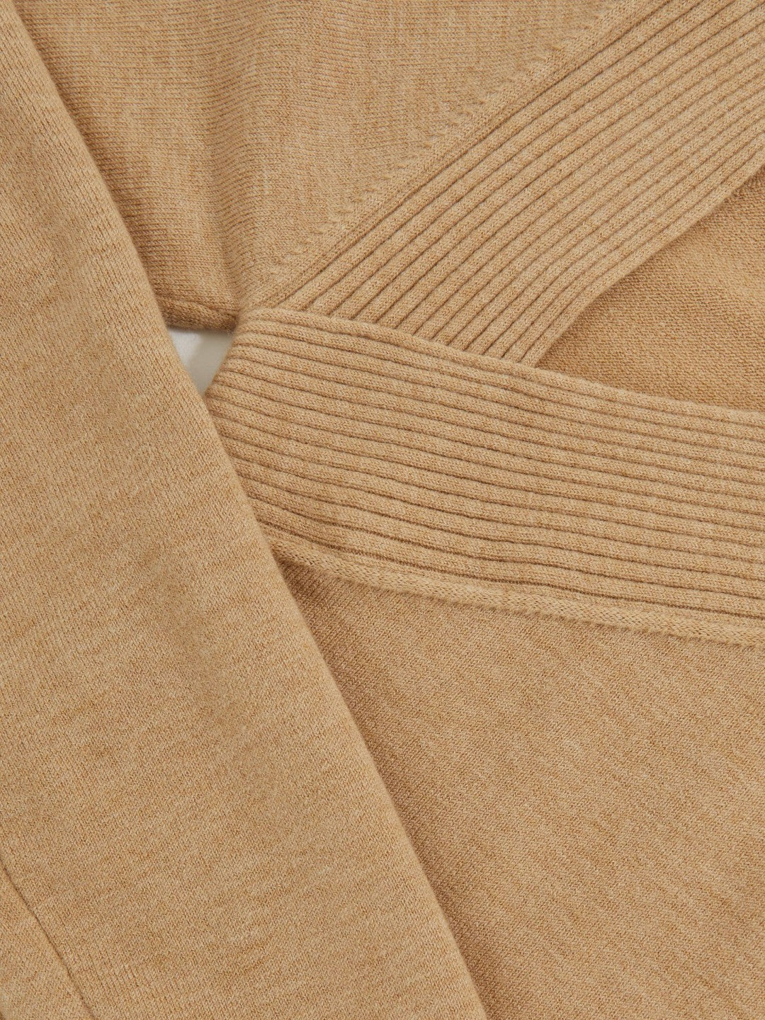 Reiss | Wool-Blend Asymmetric Knit Top in Camel
