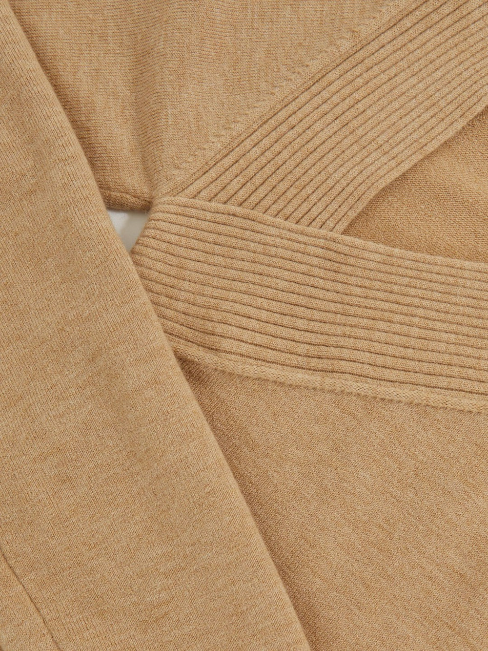 Reiss | Wool-Blend Asymmetric Knit Top in Camel
