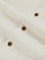 Reiss | 13-14 yrs Wool V-Stitch Button-Through Cardigan in Off White