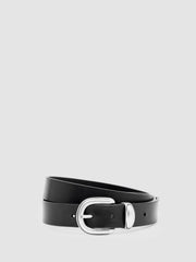 Reiss | Leather Western Belt in Black