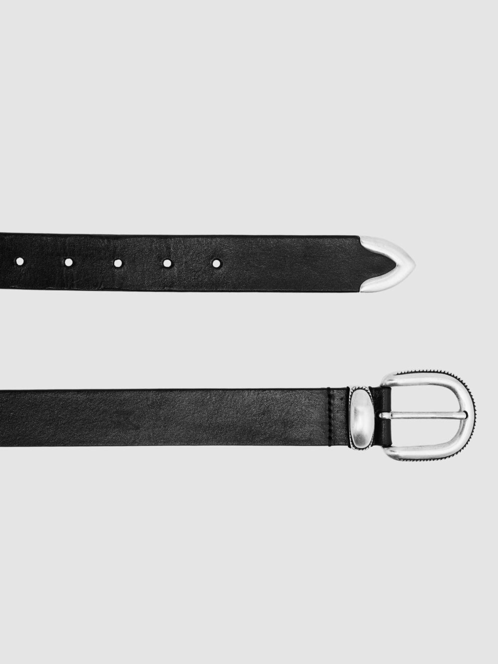 Reiss | Leather Western Belt in Black