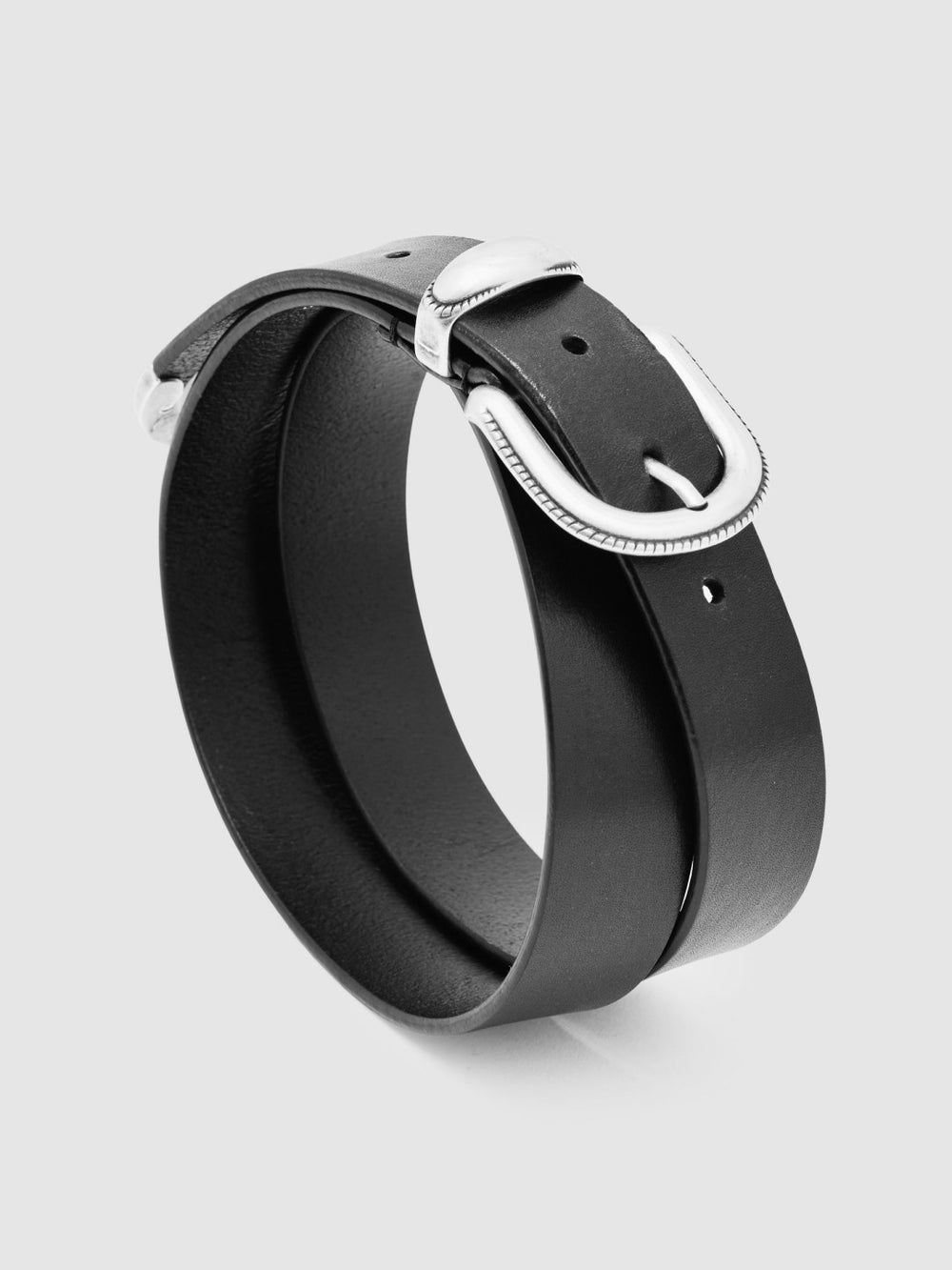 Reiss | Leather Western Belt in Black